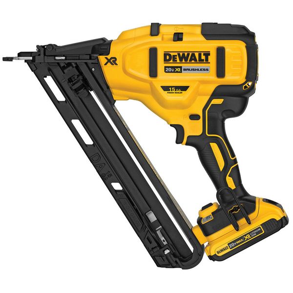 

Dewalt dcn650d1 20 volt 15 gauge cordle angled fini h nailer kit