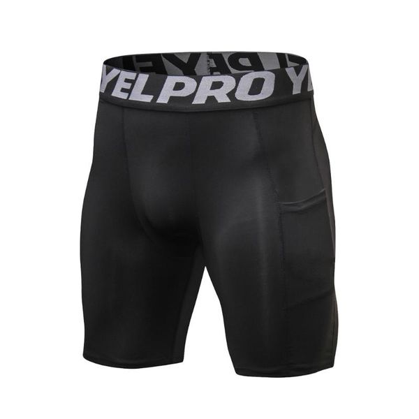 

men's sports training bodybuilding workout fitness short pants sports pants sweatpants male workout training brand knee length, Black
