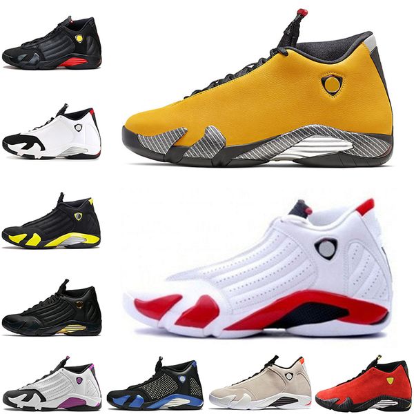 

TOP 2019 Reverse Gold Candy Cane 14 14s Black blue White Black red Mens Basketball Shoes Last Shot Black Yellow Men Sport Designer Sneakers