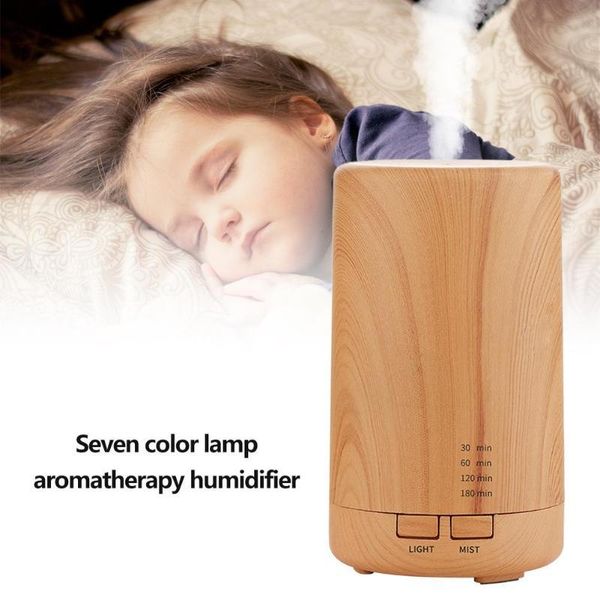 

125ml air humidifier automatic water level detection security essential oil aroma diffuser ultrasonic aromatherapy with led