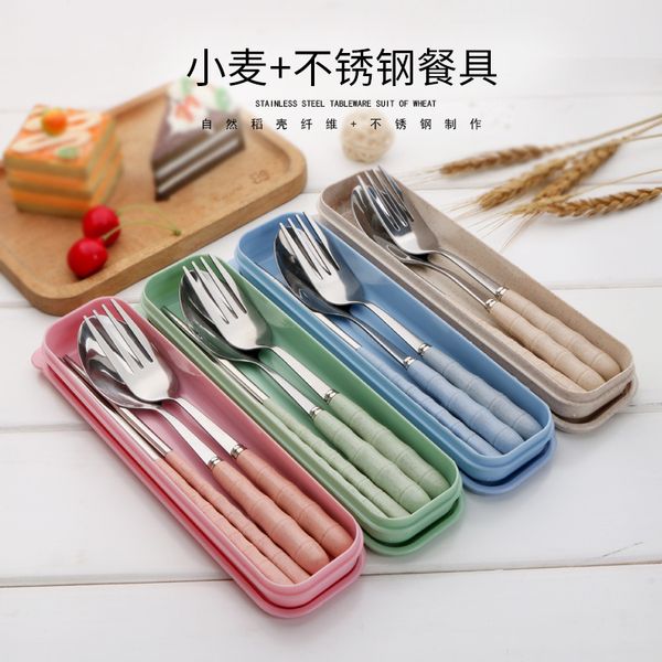 

stainless steel tableware set gift peanut type portable dinnerware fashion exquisite dinner service with fork spoon chopsticks 5 7xd jj