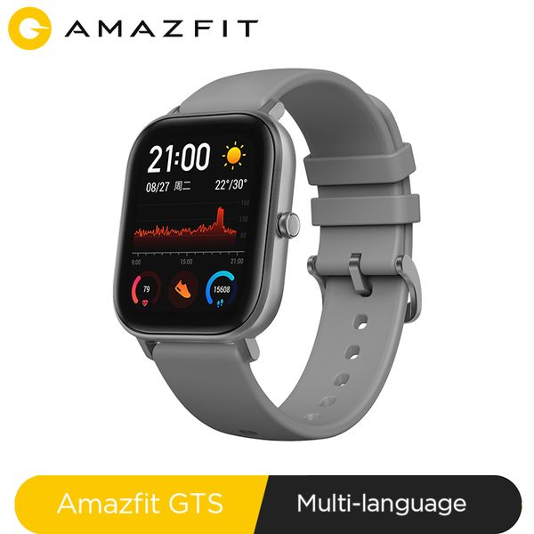 

global version amazfit gts смарт часы 5atm водонепроницаемый бассейн smartwatch 14days батарея управления музыка для xiaomi ios 2019
