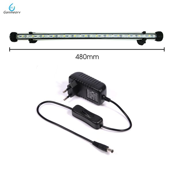 

48cm marine freshwater submersible aquarium led lighting waterproof lamp fish tank light led bar light for aquarium decro