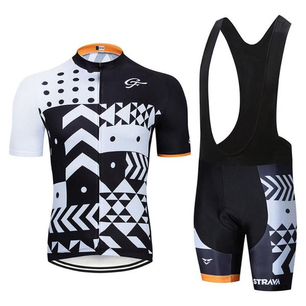 

racing sets strava 2021 pro team men's cycling jerseys short sleeve suit jersey bicycle shirts clothes for men, Black;blue
