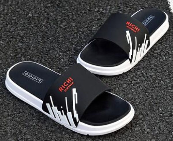 

fashion 2019 417 18 black lightweight men shoes solid color men big size classic slipper