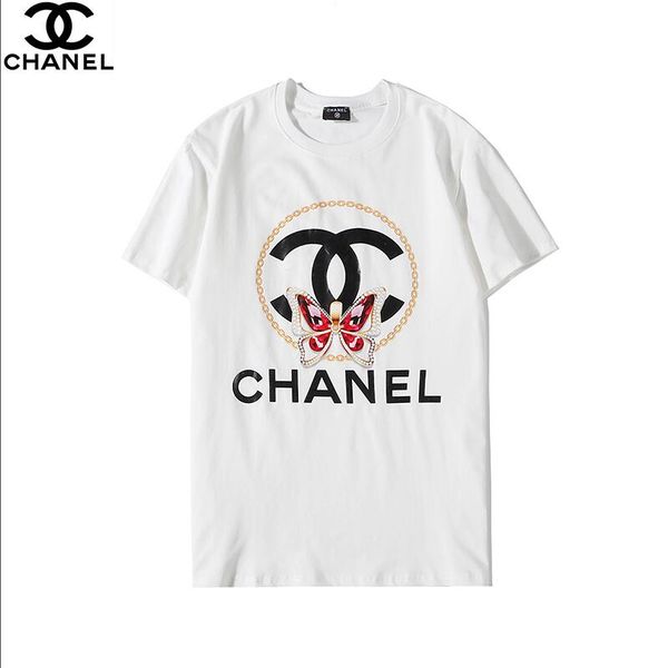 

2019 luxury mens designers t shirts summer t shirt crane printing designers t shirt hip hop fashion men women short sleeve tees size-028, White