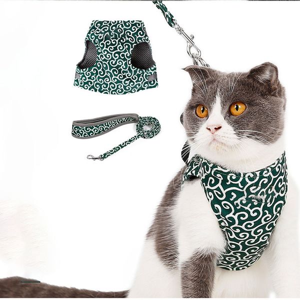 

cat leash flower design puppy dog cat walking harness with leash