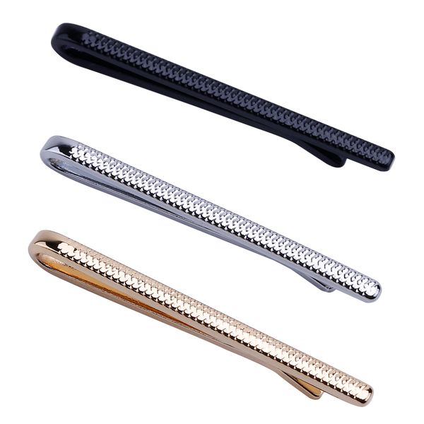 

3pcs/lot new mixed mens stainless steel fashion luxury classic exquisite necktie tie clips bars set for regular ties, Silver;golden