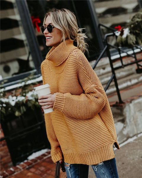 

designer womens sweater brand luxury knit high collar large size sweater solid color women design, White;black