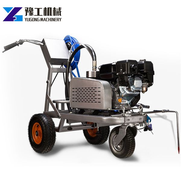 

8lcold paint spray road marking machine double spray road line marking machine parking lot football field street park space mark