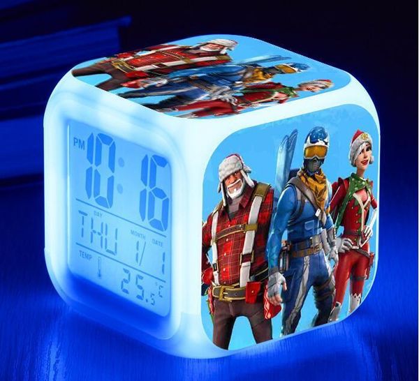 2019 Fortnite Table Clock Color Changing Led Alarm Clock Game