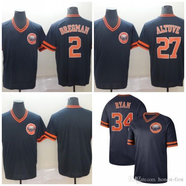 

New Houston 2 Alex Bregman New 27 Jose Altuve 34 Nolan Ryan Cooperstown Retro Collection Mesh Wordmark V-Neck Astros Baseball News