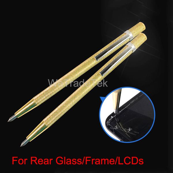 

automatic center punch steel spring loaded metal diamond pen for phone rear glass lcd screen cracking wood carving scribing