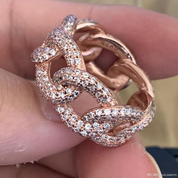 

victoria wieck vintage fashion jewelry 925 sterling silver&rose gold fill pave white sapphire cz diamond women wedding band ring gift