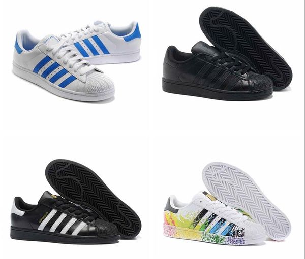 

209 originals superstar white hologram iridescent junior superstars 80s pride sneakers super star women men sport casual shoes eur 36-44, Black