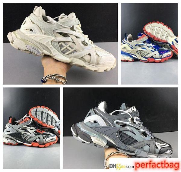 

2019 new autumn and winter running shoes paris fashion triple s 4.0 track.2 trainer women men shoes gray black and white designer size 36-45