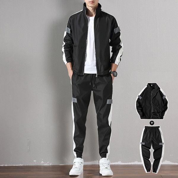 

fashion sweater suit plus velvet thick casual jacket male 2020 new designer tide sports suit male autumn and winter three-piece suit, Gray