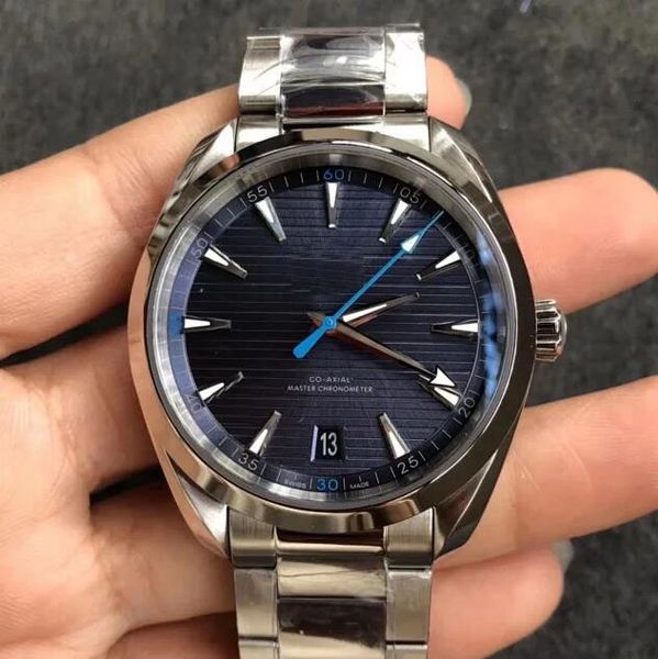

мужская автоматическая aqua terra cal 8500 41мм terra master синий узорной циферблат сталь 316f браслет мужские спорт механические часы, Slivery;brown