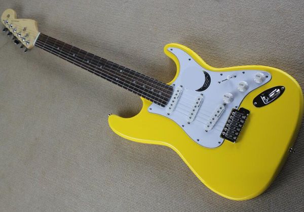 

st электрогитара темно-желтое тело палисандровой накладкой одинарные пикап завода прямых продаж, бесплатная доставка