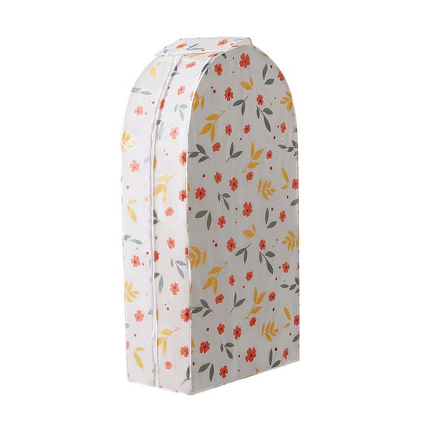 

2 sizes large vacuum bags for storing clothes garment suit coat dust cover zipper protector household wardrobe print hanger