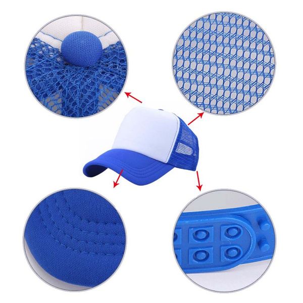 

adjustable baseball hat child solid casual patchwork hats for boy girls caps classic trucker kids mesh cap sun hat dropship, Blue;gray