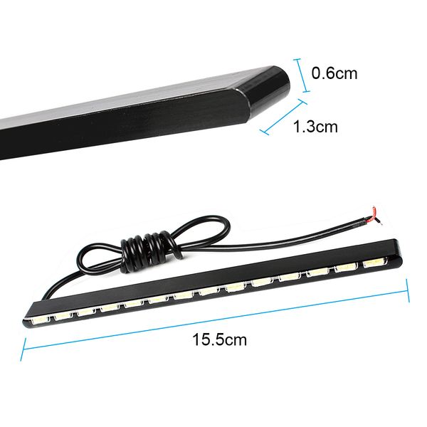 

2pcs 14 leds smd car drl led strip car styling 7030 daylight fog light waterproof daytime running light super bright daytime running light