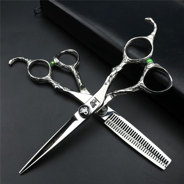 

hairdresser scissors 440c steel hair salon styling hairdressing tools 6 inch cutting scissors hair tweezers handle