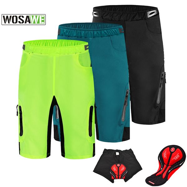 

wosawe gel padded underwear motorcycle shorts men rain resistance breathable off road bike bicycle sports downhill shorts