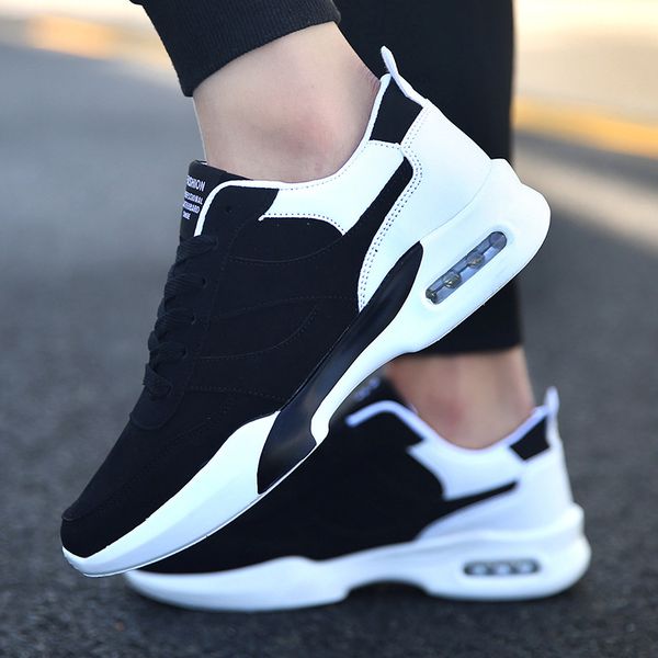 

man shoes non-slip air cushion sneakers men tenis fashion original classic casual vulcanized shoes scarpe donna zapatos hombre, Black