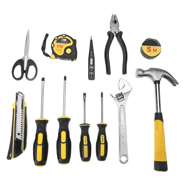 

13pcs screwdriver spanner wrench cutting pliers household fix tool set kit
