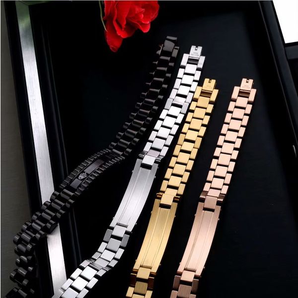 

high-end designer jewelry men bracelets crown chain bracelet stainless steel rose gold bracelets accessories, White
