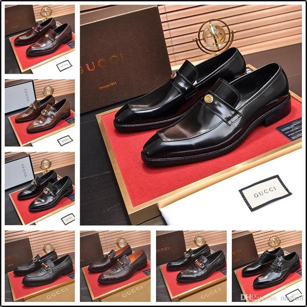 

20ss blake mens loafer shoe vintage retro genuine leather handmade luxury office wedding party dress original design men casual shoes bonsin, Black