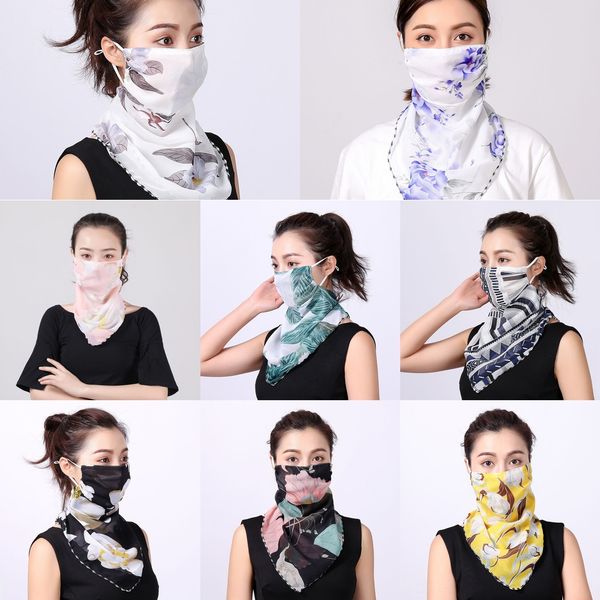 

thq4v summer sunscreen ear scarf onesunscreen hanging mask scarf full face covering multi-function neck chiffon, Black