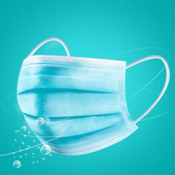 

50 pcs prevent disposable face mask anti-dust masks with three-layer filter non-woven soft breathable outdoor proof masks