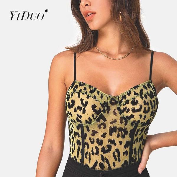 

yiduo fashion green leopard print mesh bodysuits party night club women bodysuit body mujer transparent summer overalls, Black;white