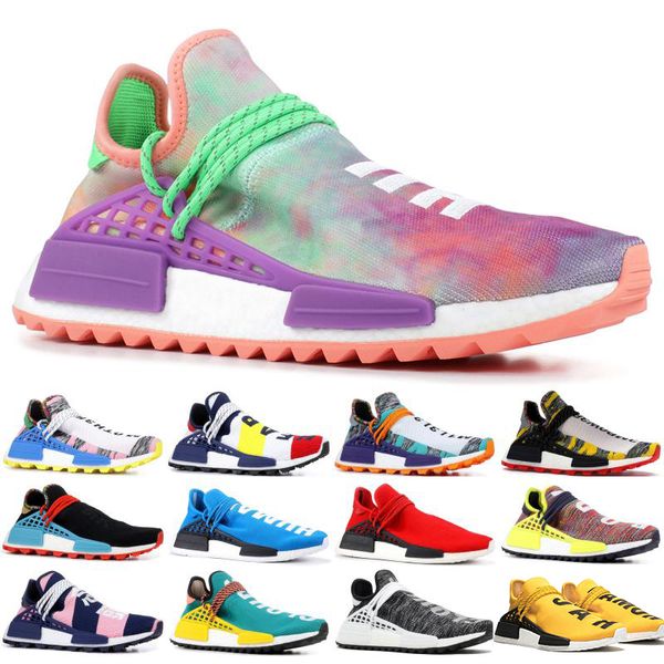 

2019 NMD Human Race Mens Running Shoes Pharrell Williams BBC with box Yellow Core Black Sport Hu trail Nobel Designer Shoes Women Sneaker