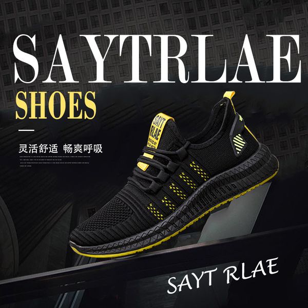 

2019 sneakers male shoe autumn student fabric man run shoe network noodles ventilation leisure time walking shoes, Black