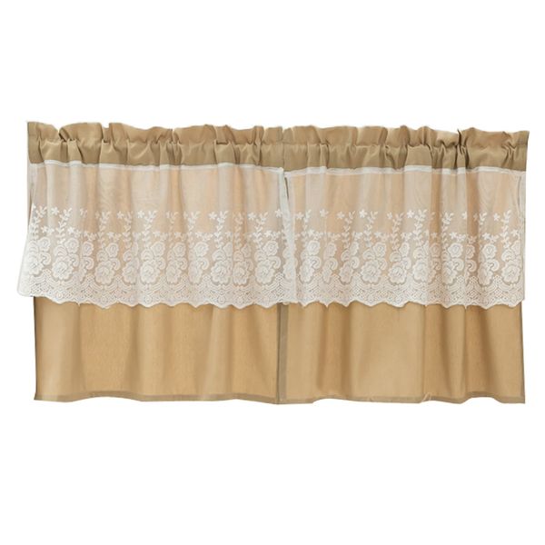 

2 panels rod pocket short curtain room blackout window panel curtains for kitchen / living room energy efficient