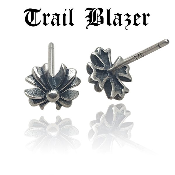 

shipping crowe earrings wu yifan tide brand of hip-hop 925 sterling silver thai silver cross earrings tb ch earring, Golden;silver