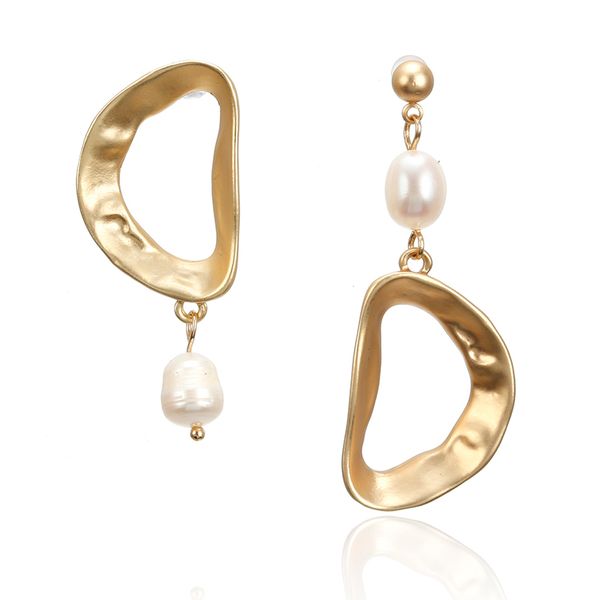 

f38 23 styles hollow round freshwater pearls drop earrings for women girls brincos statement dangle earring fashion jewelry, Silver