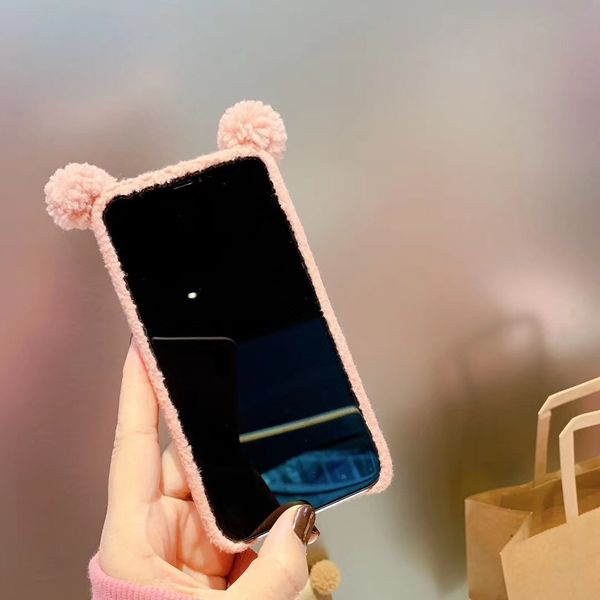 

plush autumn and winter mobile phone case + iphone 7 8 plus x xr xs 11pro max perfect protection mobile phone a001
