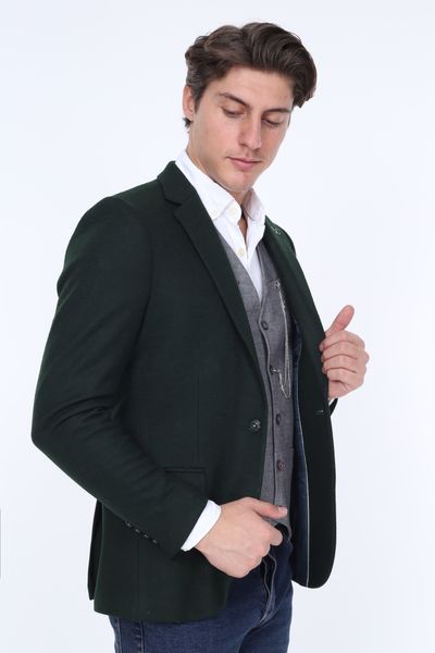 

mens blazer jacket owen 20252-4 green st. valentine's gift for men slim fit wool made in turkey real european size istanbul, White;black