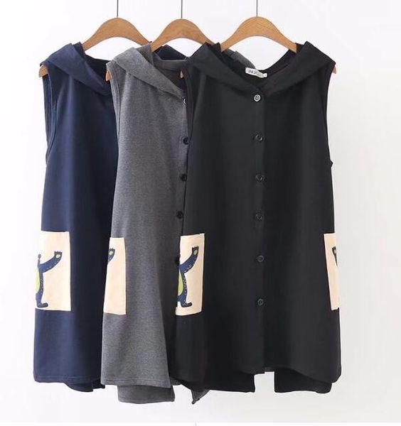 

new fashion spring autumn for women plus size hoodies shirts female sweatshirt vest outerwear & coats patchwork large size, Black;white