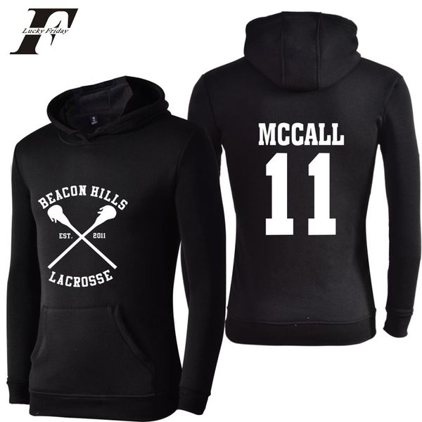 

2017 christmas gift stilinski 24 tracksuit oversized hoodies sweatshirts streetwear moletom teen wolf men women 4xl, Black