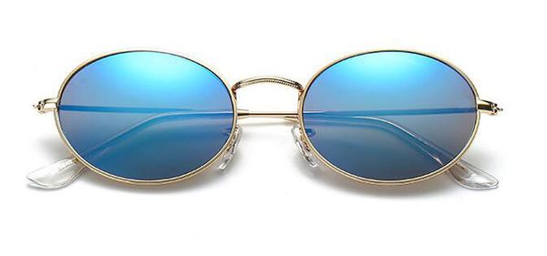 

wholesale-new trendy sunglasses fashion designer sunglasses classic metal oval sunglasses fashion glasses 11 colors quality, White;black
