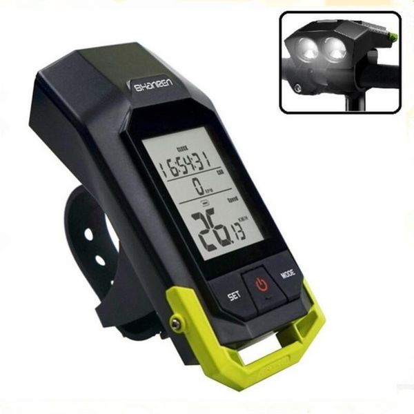 

shanren raptor ii wireless bike cycling computer backlight lcd display with speedometer odometer calorie counter and night light