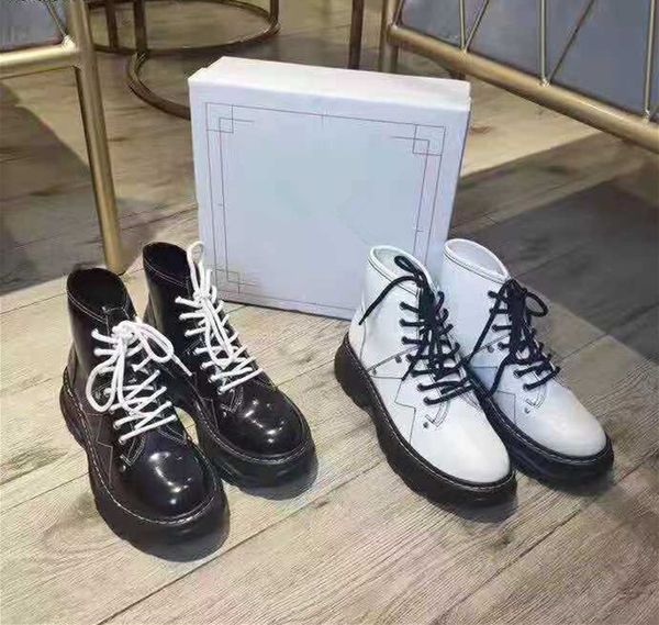 

promotion luxury women boot martin boots womens designer black white leather boots fashion europe style paltform thick sole boots