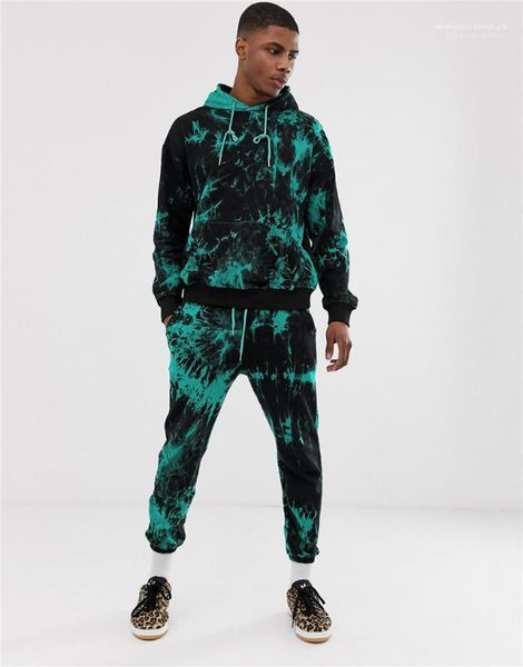

fashion print long sleeve long pants mens 2pcs sets casual males clothing 3d digital print mens designer tracksuits, Gray