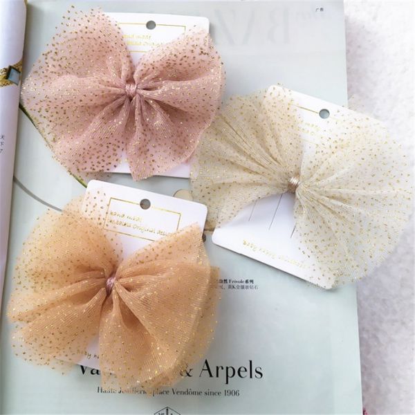 

hair accessories 10pcs/lot fashion high-quality kids children cute lace bowknot clips girl hairpin bow headdress, Slivery;white