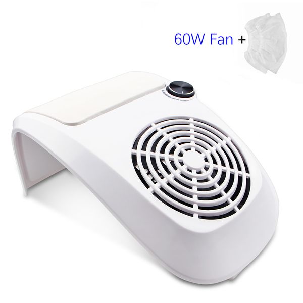 

60/40W Strong Vacuum Nail Suction Duct Collector With Big Power Fan Vacuum Cleaner For Manicure Tools Nail Art Equipment, Pink